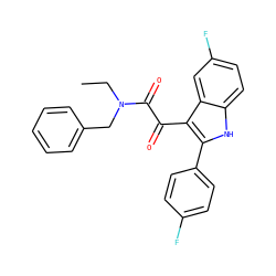 CCN(Cc1ccccc1)C(=O)C(=O)c1c(-c2ccc(F)cc2)[nH]c2ccc(F)cc12 ZINC000040865286