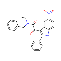 CCN(Cc1ccccc1)C(=O)C(=O)c1c(-c2ccccc2)[nH]c2ccc([N+](=O)[O-])cc12 ZINC000040867296