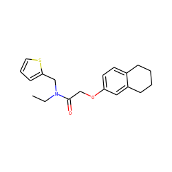 CCN(Cc1cccs1)C(=O)COc1ccc2c(c1)CCCC2 ZINC001124853821