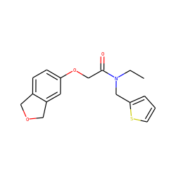 CCN(Cc1cccs1)C(=O)COc1ccc2c(c1)COC2 ZINC001772577740