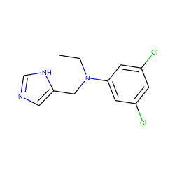 CCN(Cc1cnc[nH]1)c1cc(Cl)cc(Cl)c1 ZINC000096177548