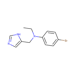 CCN(Cc1cnc[nH]1)c1ccc(Br)cc1 ZINC000096177547