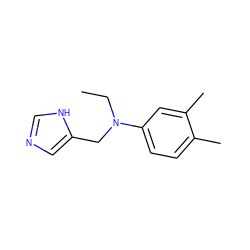 CCN(Cc1cnc[nH]1)c1ccc(C)c(C)c1 ZINC000096177511