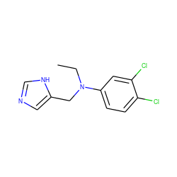 CCN(Cc1cnc[nH]1)c1ccc(Cl)c(Cl)c1 ZINC000096177539