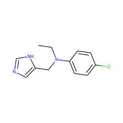 CCN(Cc1cnc[nH]1)c1ccc(Cl)cc1 ZINC000096177492