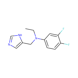 CCN(Cc1cnc[nH]1)c1ccc(F)c(F)c1 ZINC000096177493
