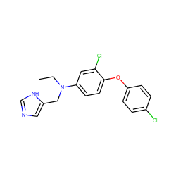 CCN(Cc1cnc[nH]1)c1ccc(Oc2ccc(Cl)cc2)c(Cl)c1 ZINC000096177513