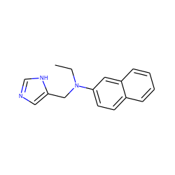 CCN(Cc1cnc[nH]1)c1ccc2ccccc2c1 ZINC000096177501