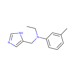 CCN(Cc1cnc[nH]1)c1cccc(C)c1 ZINC000096177478
