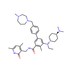 CCN(c1cc(-c2ccc(CN3CCCN(C)CC3)cc2)cc(C(=O)NCc2c(C)cc(C)[nH]c2=O)c1C)[C@H]1CC[C@H](N(C)C)CC1 ZINC000473245325