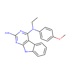 CCN(c1ccc(OC)cc1)c1nc(N)nc2[nH]c3ccccc3c12 ZINC000096271135