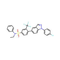 CCN(c1ccccc1)S(=O)(=O)c1ccc(-c2ccc3c(cnn3-c3ccc(F)cc3)c2)c(C(F)(F)F)c1 ZINC000049777732