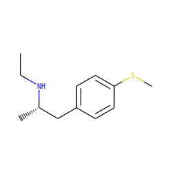 CCN[C@@H](C)Cc1ccc(SC)cc1 ZINC000049000017
