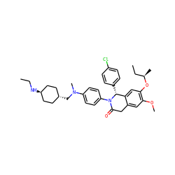 CCN[C@H]1CC[C@H](CN(C)c2ccc(N3C(=O)Cc4cc(OC)c(O[C@H](C)CC)cc4[C@H]3c3ccc(Cl)cc3)cc2)CC1 ZINC000261142147