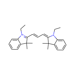 CCN1/C(=C/C=C/C2=[N+](CC)c3ccccc3C2(C)C)C(C)(C)c2ccccc21 ZINC000004521388