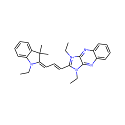 CCN1/C(=C/C=C/c2n(CC)c3nc4ccccc4nc3[n+]2CC)C(C)(C)c2ccccc21 ZINC000013822035