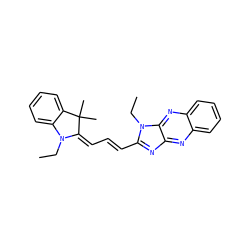 CCN1/C(=C/C=C/c2nc3nc4ccccc4nc3n2CC)C(C)(C)c2ccccc21 ZINC000027547396