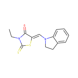 CCN1C(=O)/C(=C/N2CCc3ccccc32)SC1=S ZINC000002407211