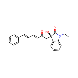 CCN1C(=O)[C@@](O)(CC(=O)/C=C/C=C/c2ccccc2)c2ccccc21 ZINC000002062685