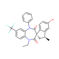 CCN1C(=O)[C@@]2(C[C@H](C)c3cc(O)ccc32)C(=O)N(c2ccccc2)c2cc(C(F)(F)F)ccc21 ZINC000096929199
