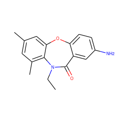 CCN1C(=O)c2cc(N)ccc2Oc2cc(C)cc(C)c21 ZINC000005841328