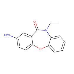CCN1C(=O)c2cc(N)ccc2Oc2ccccc21 ZINC000005843264