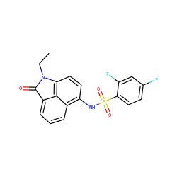 CCN1C(=O)c2cccc3c(NS(=O)(=O)c4ccc(F)cc4F)ccc1c23 ZINC000653747671