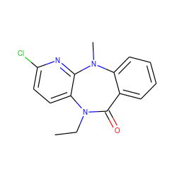 CCN1C(=O)c2ccccc2N(C)c2nc(Cl)ccc21 ZINC000000013187