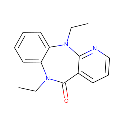 CCN1C(=O)c2cccnc2N(CC)c2ccccc21 ZINC000000013198