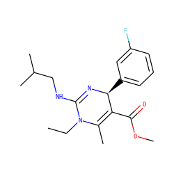 CCN1C(NCC(C)C)=N[C@@H](c2cccc(F)c2)C(C(=O)OC)=C1C ZINC000015937411
