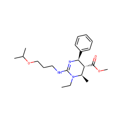 CCN1C(NCCCOC(C)C)=N[C@@H](c2ccccc2)[C@H](C(=O)OC)[C@H]1C ZINC000036379135