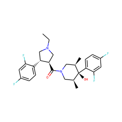 CCN1C[C@@H](C(=O)N2C[C@H](C)[C@@](O)(c3ccc(F)cc3F)[C@H](C)C2)[C@H](c2ccc(F)cc2F)C1 ZINC000101338055