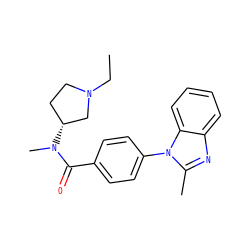 CCN1CC[C@@H](N(C)C(=O)c2ccc(-n3c(C)nc4ccccc43)cc2)C1 ZINC000072122765