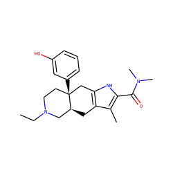 CCN1CC[C@]2(c3cccc(O)c3)Cc3[nH]c(C(=O)N(C)C)c(C)c3C[C@H]2C1 ZINC000003810483