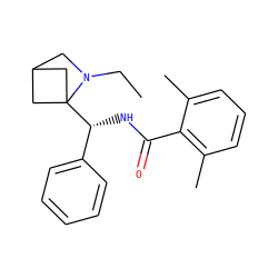 CCN1CC2CC1([C@H](NC(=O)c1c(C)cccc1C)c1ccccc1)C2 ZINC000068245426
