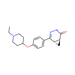 CCN1CCC(Oc2ccc(C3=NNC(=O)[C@H]4C[C@H]34)cc2)CC1 ZINC000103260487