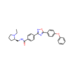 CCN1CCC[C@@H]1CNC(=O)c1ccc(-c2noc(-c3ccc(Oc4ccccc4)cc3)n2)cc1 ZINC000028390049