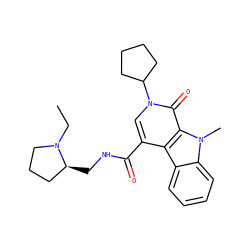 CCN1CCC[C@@H]1CNC(=O)c1cn(C2CCCC2)c(=O)c2c1c1ccccc1n2C ZINC000004904450