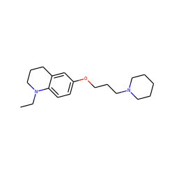 CCN1CCCc2cc(OCCCN3CCCCC3)ccc21 ZINC000036188020