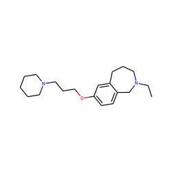 CCN1CCCc2cc(OCCCN3CCCCC3)ccc2C1 ZINC000036289086