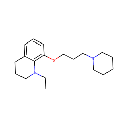 CCN1CCCc2cccc(OCCCN3CCCCC3)c21 ZINC000040567071