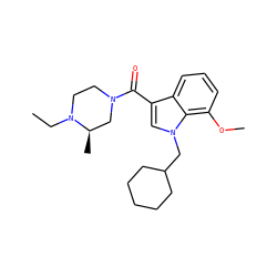 CCN1CCN(C(=O)c2cn(CC3CCCCC3)c3c(OC)cccc23)C[C@H]1C ZINC000205020467