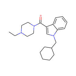 CCN1CCN(C(=O)c2cn(CC3CCCCC3)c3ccccc23)CC1 ZINC000299833046