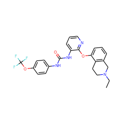 CCN1CCc2c(cccc2Oc2ncccc2NC(=O)Nc2ccc(OC(F)(F)F)cc2)C1 ZINC000103239071