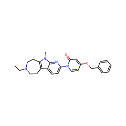 CCN1CCc2c(n(C)c3nc(-n4ccc(OCc5ccccc5)cc4=O)ccc23)CC1 ZINC000115009765
