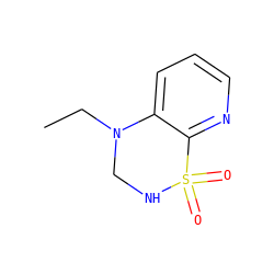 CCN1CNS(=O)(=O)c2ncccc21 ZINC000000006174