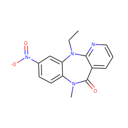 CCN1c2cc([N+](=O)[O-])ccc2N(C)C(=O)c2cccnc21 ZINC000003832004
