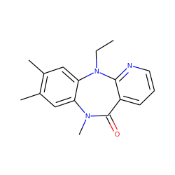 CCN1c2cc(C)c(C)cc2N(C)C(=O)c2cccnc21 ZINC000000013199