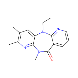 CCN1c2cc(C)c(C)nc2N(C)C(=O)c2cccnc21 ZINC000005842481