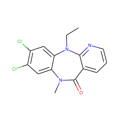 CCN1c2cc(Cl)c(Cl)cc2N(C)C(=O)c2cccnc21 ZINC000005842464